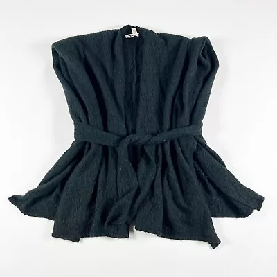 Michael Stars Ultra Soft Fuzzy Knit Stretch Belted Shawl Wrap Cardigan Sweater  • $13.50