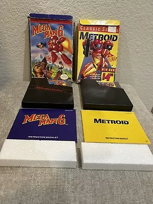 Metroid Mega Man 6 NES CIB Lot Read • $317