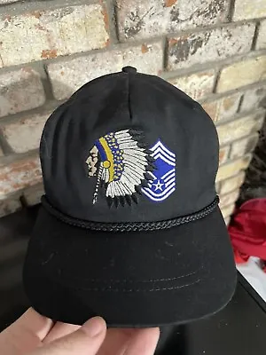 Vintage  US Air Force Native American Indian Chief Made In USA Hat / Cap  • $16.99