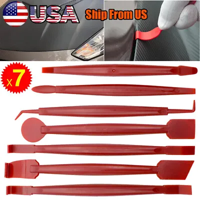 7X Scraper Film Vinyl Wrap Decal Felt Edge Squeegee Kit Application Car Tools US • $7.59