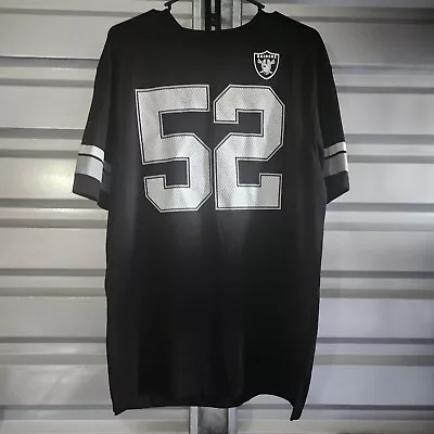 Mens XL NFL Oakland Raiders Khalil Mack #52 Black T-Shirt • $8.39
