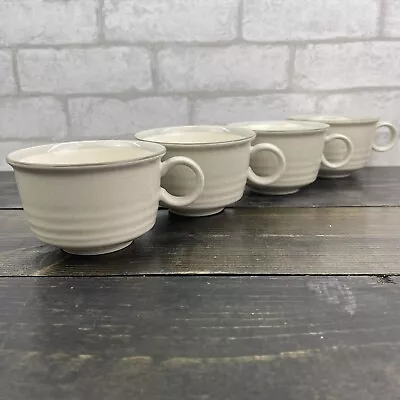 Vtg Mikasa Cera Stone CN118 Claridge Pottery 10 Oz Mugs Set Of 4 • $20