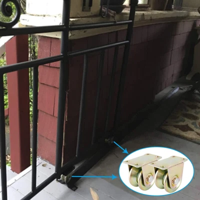$29.45 • Buy 4Pcs 2  V-Groove Wheel Sliding Gate Casters Heavy Duty Rigid Roller For Inverted