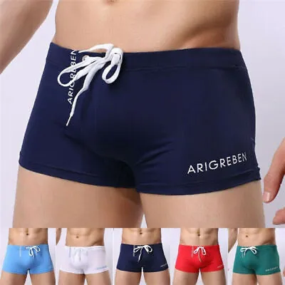 Mens Summer Swim Shorts Swimwear Swimming Trunks Underwear Boxer Briefs Pants US • $9.99