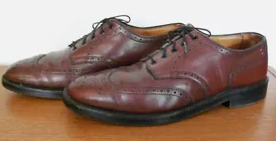 Vintage Boyds Threadneedle Street Brown Leather Wingtips Sz 11.5  D/b V Cleat • $39.96