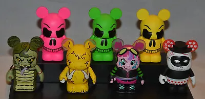 Disney VINYLMATION Urban Redux 2 LOT Yellow Green Pink Skull Toppers Medusa LOVE • $60