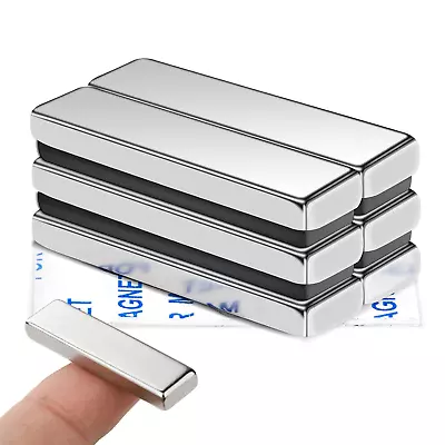 Strong Magnets 6 Pack Rare Earth Magnets Bar With Double-Sided Adhesive Magnets  • $8.99