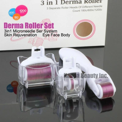 $22 • Buy 3in1 Derma Roller Set Micro Needle Skin Therapy Skin Rejuvenation Scars Recovery