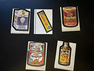 5 Moderately Miscut Wacky Packages Stickers - Multiple Series • $10