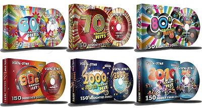 £74.99 • Buy Vocal-Star 60s 70s 80s 90s 00s 2010s Songs Karaoke Disc Pack Cdg Cd+G 900 Songs