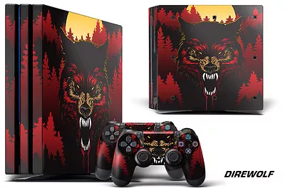 $27.64 • Buy Skin Decal Wrap For PS4 Pro Playstation 4 Pro Console + Controller Stickers DIRE