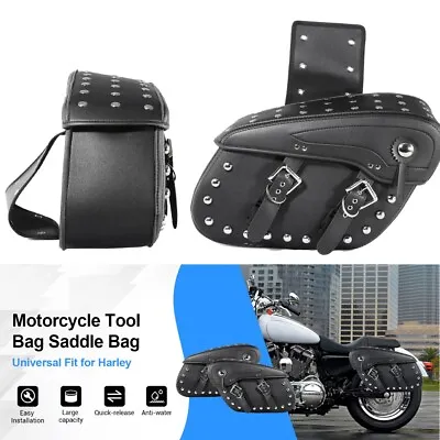 $123.49 • Buy Black Saddlebag Luggage For Yamaha V Star XVS 650 950 1100 1300 Custom Classic