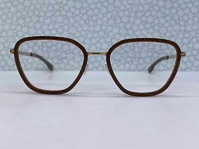 Ic! Berlin Eyeglasses Frames Woman Rose Gold Braun Trapez Retro Calima Windsor M • £87.79
