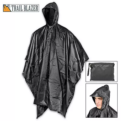 Military Grade Waterproof Jacket Raincoat Rain Coat Hooded Poncho Rainwear • $25.99