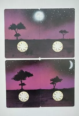 Magic The Gathering - Altered Art - Pink Night - Plains X 4 Hand Painted • $10