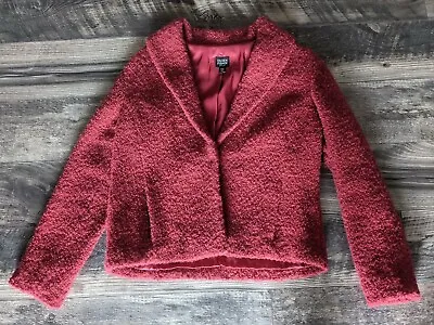 Eileen Fisher Pink Fuschia Wool Blend Womens Sweater Coat Petite Medium  • $60