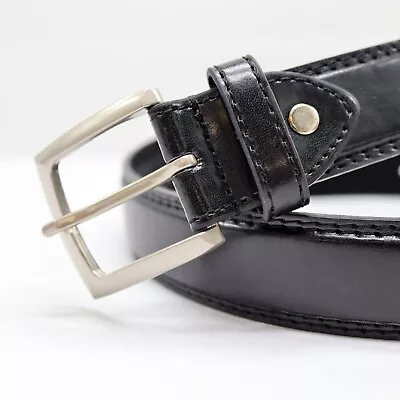 Men's Belt Stitched Smooth Grain 1.25 Inch (30mm)Smart Casual Leather LINING • £5.49