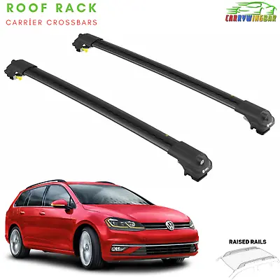 $180 • Buy For VW Golf Sportwagen 2010-2019 Roof Rack Cross Bars Black Color Carrier Rail