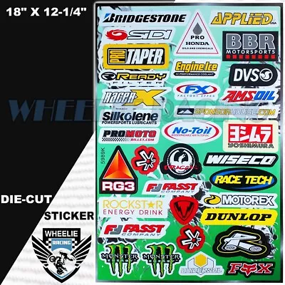 Motocross Motorcycle Dirt Bike Atv Helmet Sponsor Logo Race Sticker Decal #89krh • $11.88