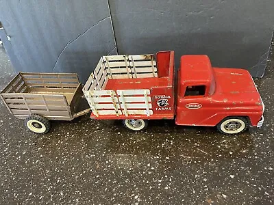 Early 1960’s Tonka Farms Truck And Cattle Trailer  • $225
