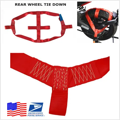 1Pcs Red Motorcycle Rear Wheel Handlebar Transport Bar Tie Down Strap • $21.90