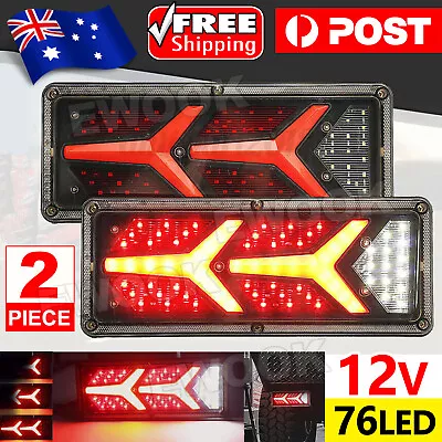 $27.95 • Buy Pair 12V LED Tailer Lights Tail Lamp Stop Dynamic Indicator 4WD 4X4 Camper NEW