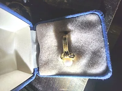 £319.65 • Buy Authentic Tiffany&co 18k Gold Japanese Pearl Ring Vintage