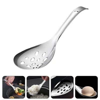  Egg Spoons Kitchen Strainer Ladle Stainless Steel Rice Mesh • £9.03