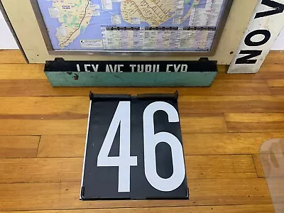 Ny Nyc Bus Roll Sign Section #46 Mylar 15  X 14  Vintage Collectible Home Decor • $44.99