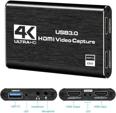 $20 • Buy 4K Audio Video Capture Card USB3.0 HDMI Video Capture Device Full HD 1080P 60FPS