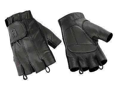 Hugger Mens Fingerless Motorcycle Summer Bike Riding Gloves Gel Padded Soft Palm • $26.94
