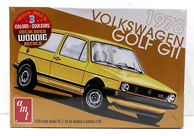 AMT Round 2 AMT1213M 1978 Volkswagen Golf GTI Retro Kit 1:24 New Sealed • $45.29