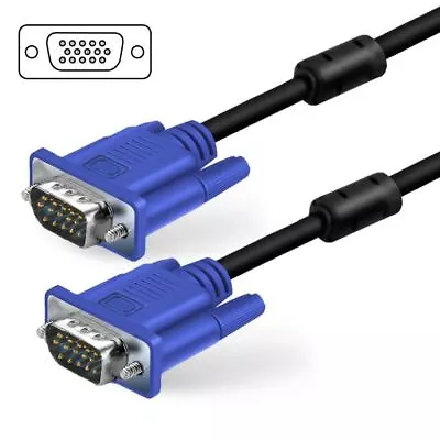 VGA 15Pin Monitor PC Cable Male To Male Cord For LCD Laptop HDTV TV QLED 3m 5m • $6.85