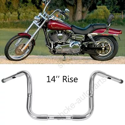 14  Rise Ape Hanger 1  HandleBar Chrome Fit For Harley Sportster XL 883 1200 Bar • $84.65