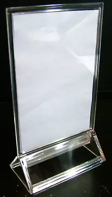 A Free Standing 6  X 4  Acrylic Menu / Leaflet Holder • £1.99