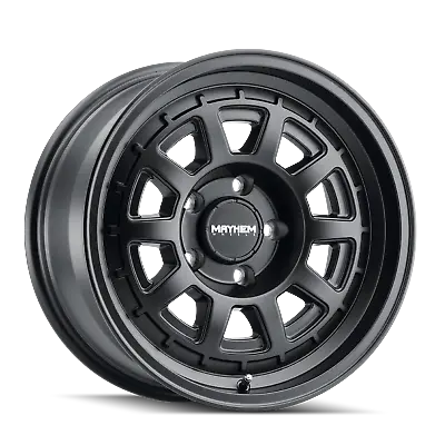 17 Inch 17x8 MAYHEM VOYAGER BLACK Wheels Rims 6x130 +52 • $794.01