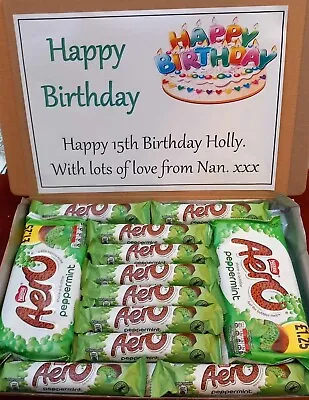 Personalised AERO MINT CHOCOLATE Box Hamper Selection Birthday Christmas Gift UK • $17.42