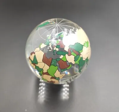 Colourful 60mm Glass Planet Earth Globe Map Collectors Decorative Marble • $19.90