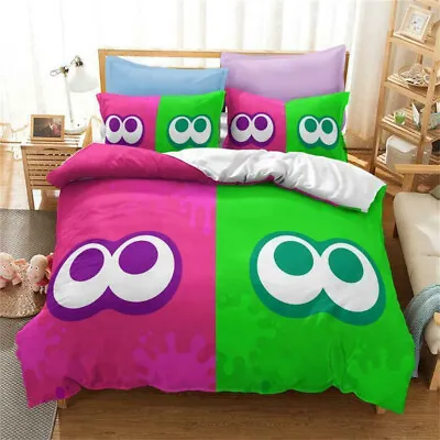 £44.02 • Buy Bedding Set 3D Splatoon Soft Bedclothes Comforter Duvet Cover Pillowcase J1