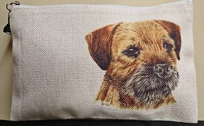  Border Terrier Dog Linen Make Up Bag/Pencil Case • £6.99