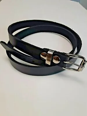 Premium 3/4  Thin Full Grain Plain Leather Belt High Quality Hand Made In USA • $34.95
