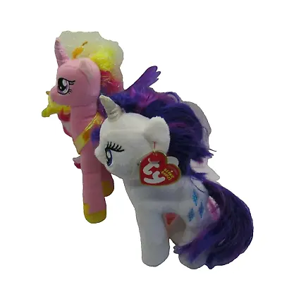 Plush My Little Pony Ty Beanie Set Of Two Raity & Sparkle Stuffed Animal Toy  • $5.60