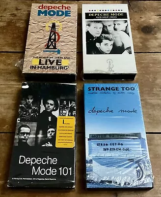 DEPECHE MODE Lot Of 4 Vintage VHS Tapes - Shrink Wrap On All Four CLEAN • $39.95