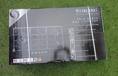 $249.99 • Buy Striling Gas Cooktop 90cm 5 Burner Stove Hob Cooker Kitchen NG LPG Black Glass