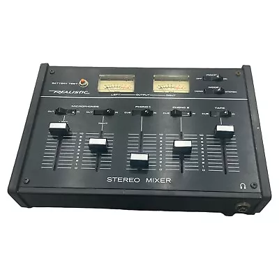 Vintage Realistic Audio DJ Mixer 32-1200A Stereo Mixing Console No Power Adapter • $37.90