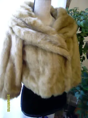 New Look Stunning Faux Fur Mink 20s/30s Style Wide Collar Bolero New Uk 8 • $18.50