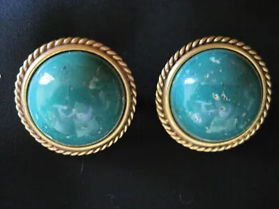 $39 • Buy Ben Amun Vintage Green Stone For Green Eyes Earrings