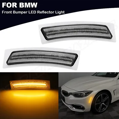 LED Front Bumper Reflector Side Marker Lights For BMW F30 4 Series F32 F33 F36 • $35.98