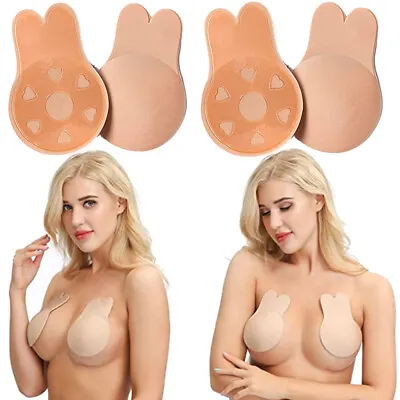 £3.49 • Buy Women Cup Bra Thin Invisible Silicone Breast Pads Boob Lift Tape Nipple Cover