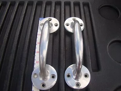 Vtg Pair GRAB BAR Door Pull Handle Aluminum NAUTICAL SAIL BOAT CAR TRUCK Rat Rod • $24